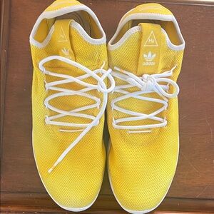 Adidas Pharrell Williams Bright Yellow Sneakers with White Accents